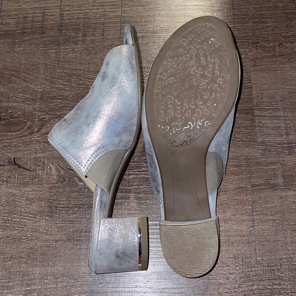 Ara Gerty block heel mule metallic silver size 9 - Picture 7 of 9
